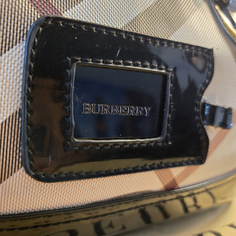 BURBERRY Nova Check Hand Bag PVC X Patent Leather - Picture 11 of 13